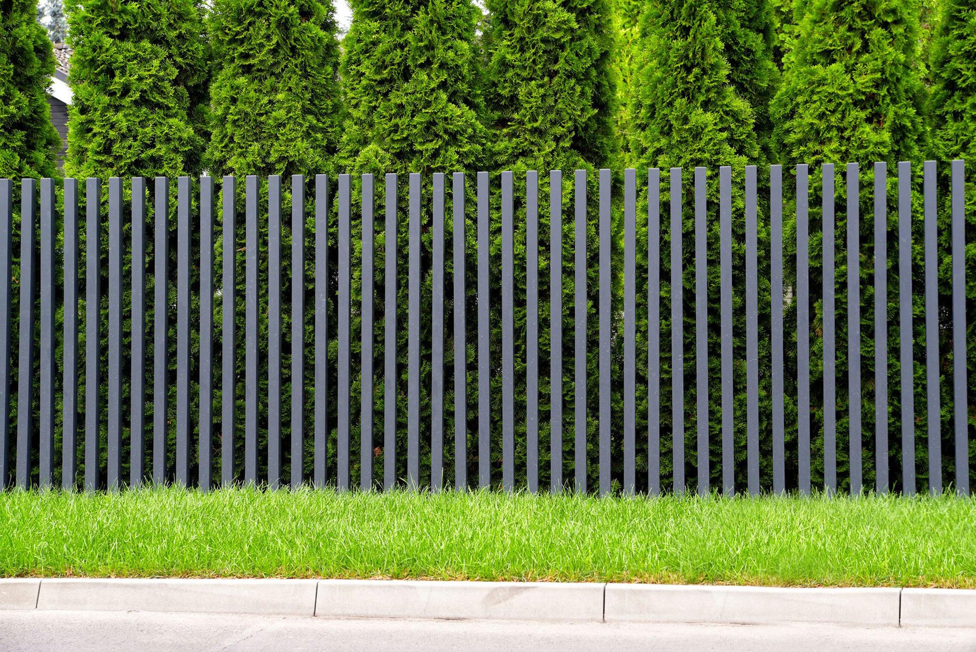 Stelenzaun MANHATTAN Alu, Anthrazit RAL 7016, Produktansicht 5