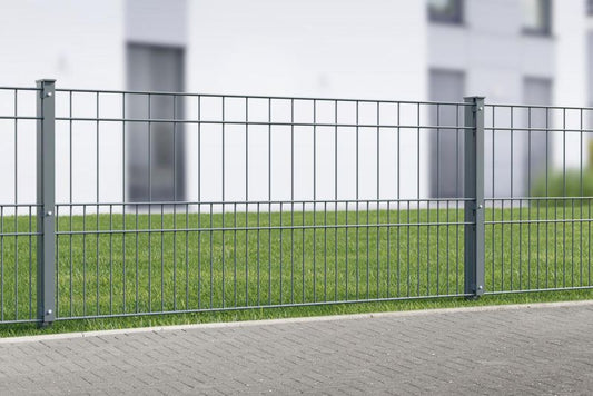 Gittermattenzaun MILO Zaun, anthrazit RAL 7016, montiert, inkl. Pfosten