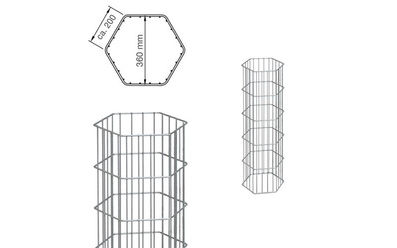 Gabionensäule ONYX, zink, Produktansicht 1