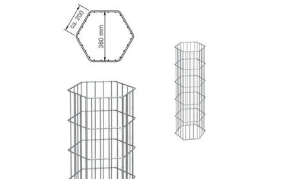 Gabionensäule ONYX, zink, Produktansicht 1