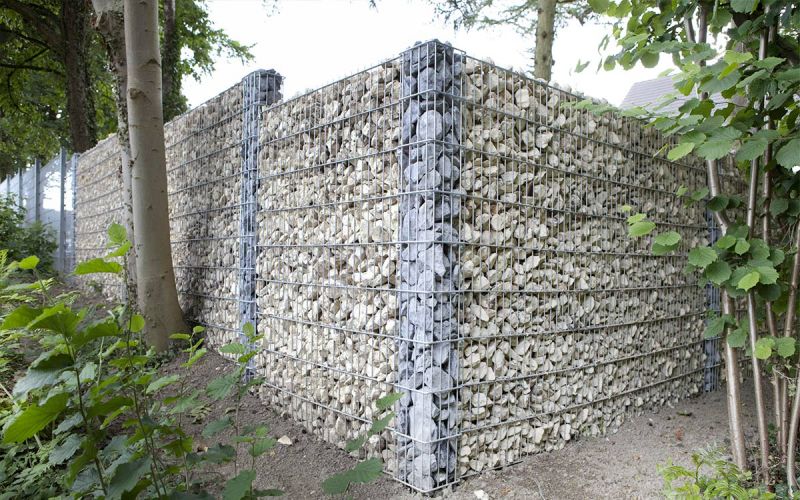 Gabionensäule RUBIN Q, zink, 270 x 270 mm, Produktansicht 8