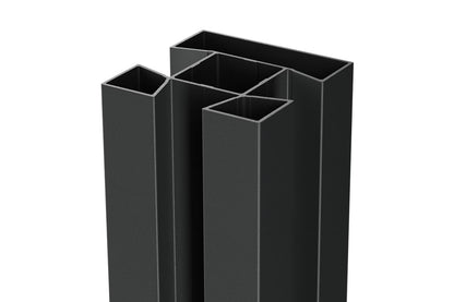 WPC-Zaun Komplettset VIDUAL comp-co 280, grau – Produkt- / Systemansicht. Serien-/Systembeispiel; Farbe, Maße oder Ausführung können abweichen.