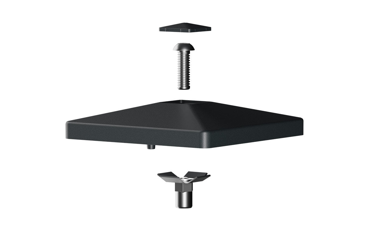 Aluzaun Komplettset VIDUAL line 150 D28, anthrazit (RAL 7016 Feinstruktur) – Produkt- / Systemansicht. Serien-/Systembeispiel; Farbe, Maße oder Ausführung können abweichen.