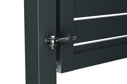 Gartentor VIDUAL swing snap 140, einflügelig, Light Oak – Detailansicht. Serien-/Systembeispiel; Farbe, Maße oder Ausführung können abweichen.